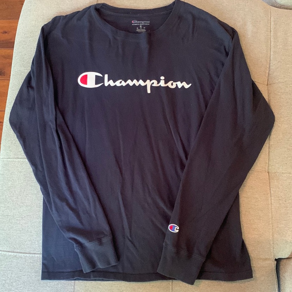 Champion long sleeve t shirt. Black men’s medium